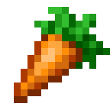 Carrot image as sample input for creating the chiseled bookshelf pixel art.
